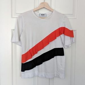 MSGM Ruffle Tee